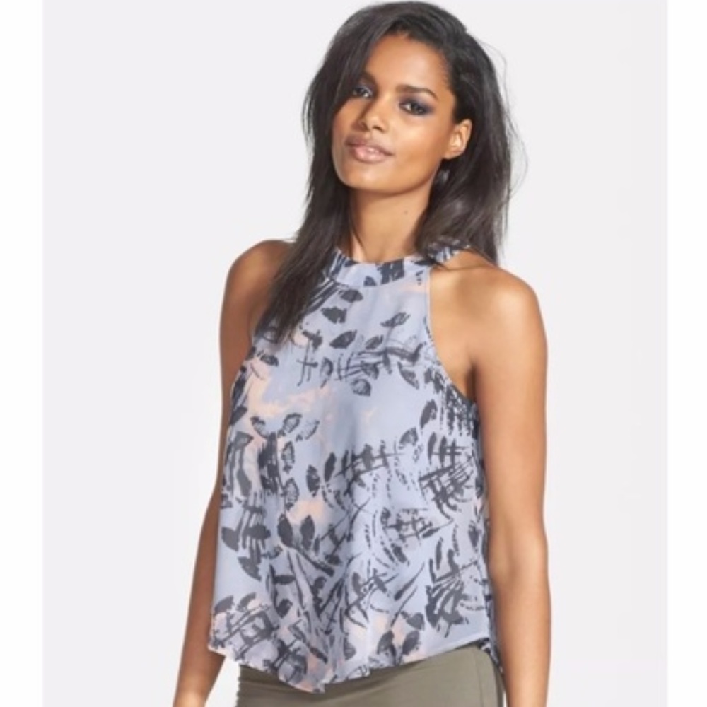 ASTR Cutaway Bib Tank Floral Keyhole Back …
